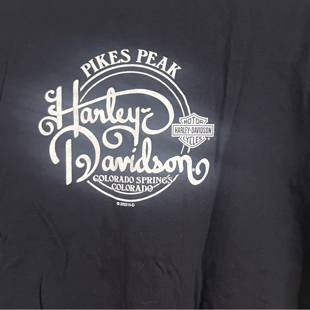 Harley-Davidson Black Tee with White Skull and Neon Green Shamrock Graphics NWT - Picture 8 of 8
